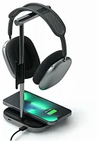 Подставка Satechi 2 in 1 Headphone Stand with Wireless Charger для наушников,алюминий серый космос купить в Барнауле